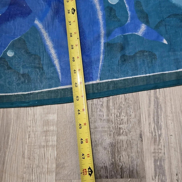 Peppermint Bay Scarf Body Wrap Large Ocean Theme Silky - Picture 8 of 10